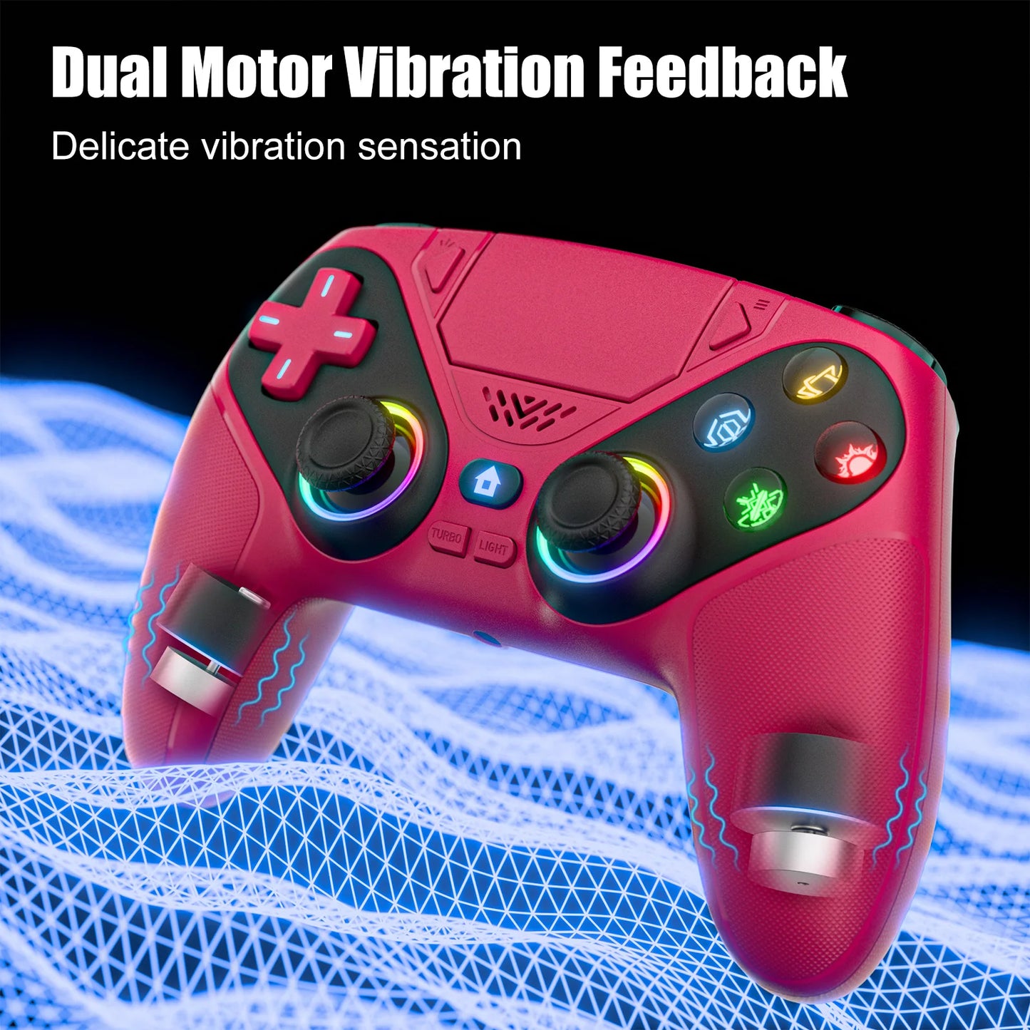 bonacell Ps5 Wireless Controller For Ps5/Ps5 Pro/Ps5 Slim With Hall Joystick Dual Vibration Bluetooth Gamepad Turbo Programming