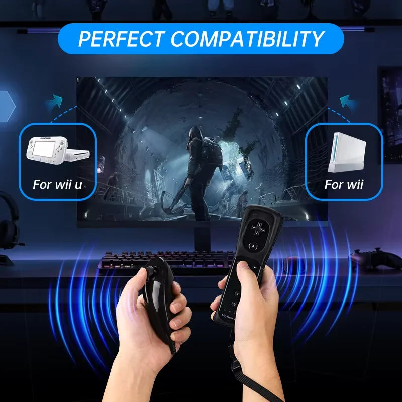 2 in 1 Wireless Controller For NS Wii Gamepad Set Motion Plus Remote Controller Joypad for NS Wii Games Control Accessories