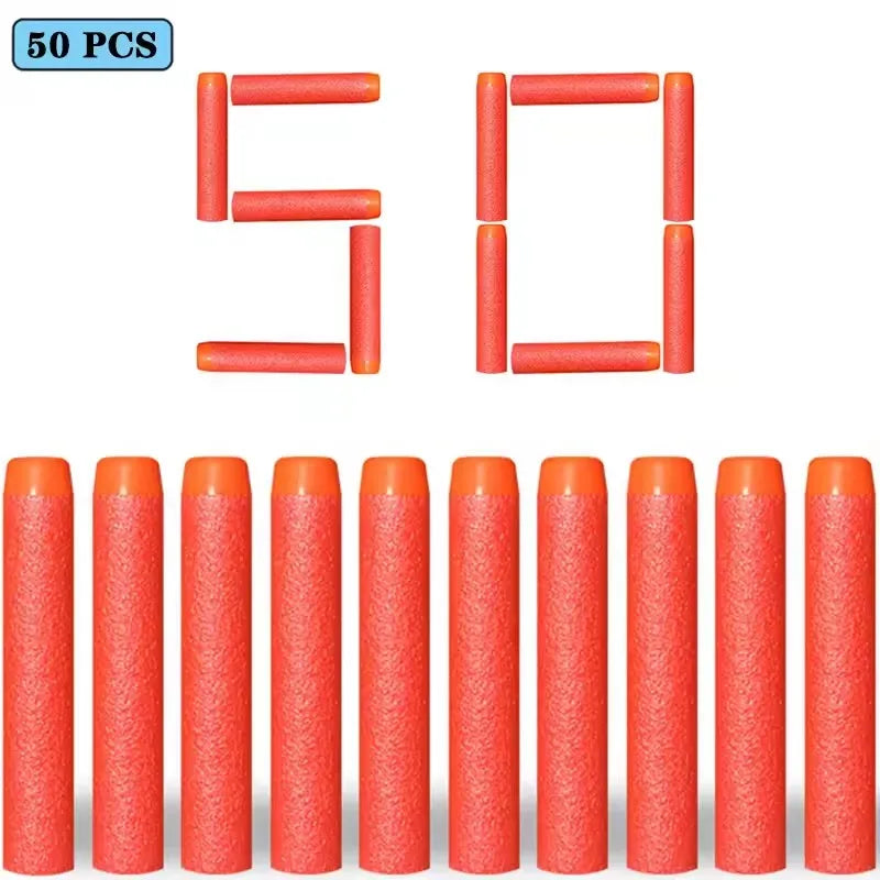 100/50pcs 7.2cm Refill Darts Bullets for Nerf N-Strike Elite Series Blasters Gun Soft Bullet Foam Guns Accessories Children Toy