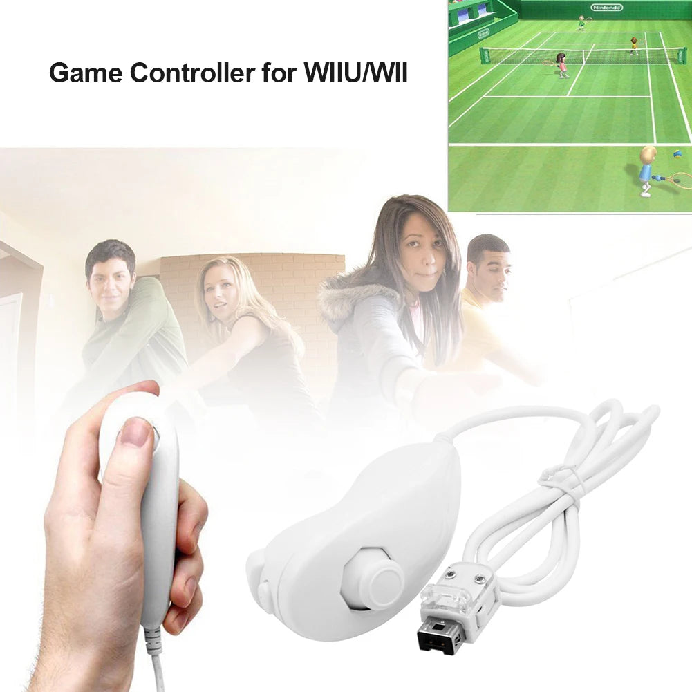 Game Controller Gamepad Gaming Accessories Joystick Replacement for Wii Wii U Nunchuk Wired Game Controller