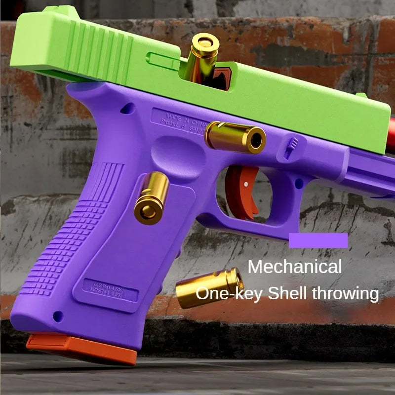 Pistol Gun Soft Bullet Gun With Blowback, Single Shot And Shell Ejcetion Capability, Blaster, Outdoor Sports Shooting Game