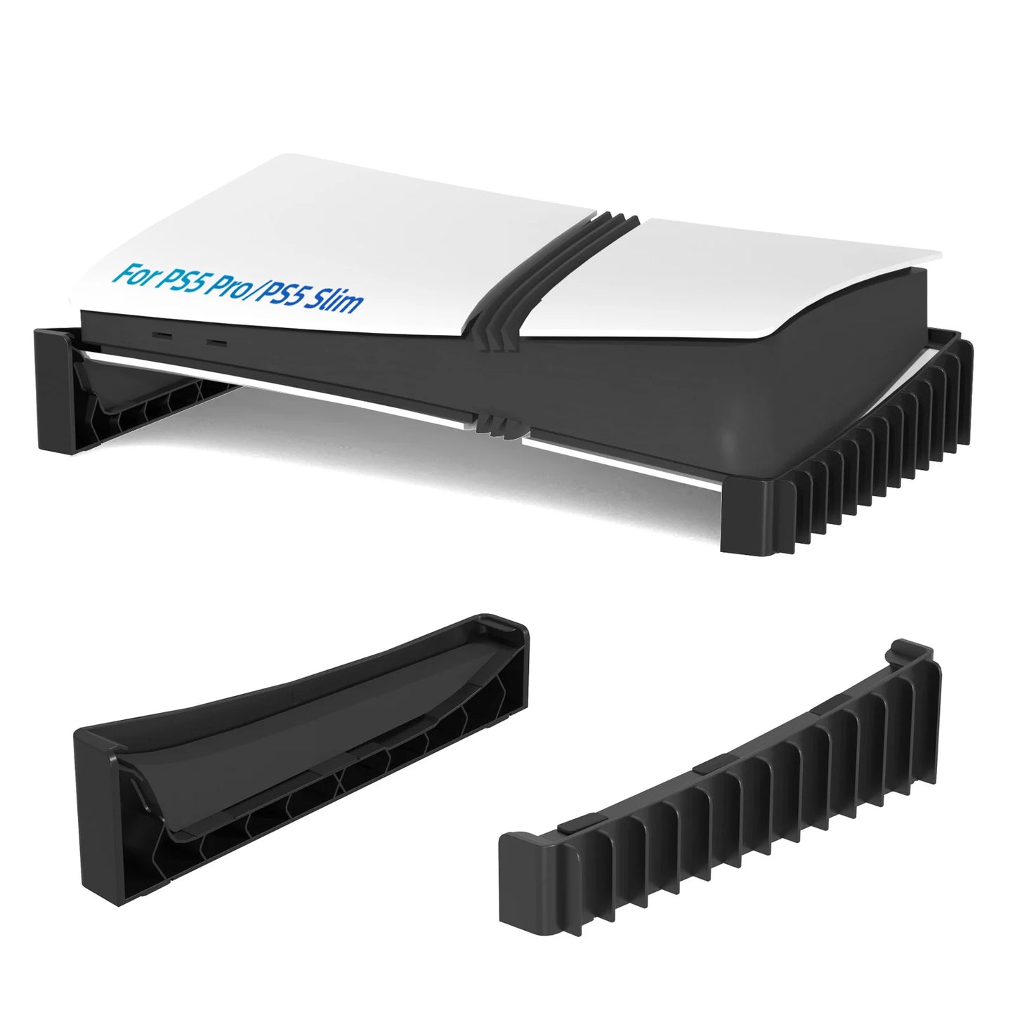 Horizontal Stand for PS5 Slim & Pro Console and Hold 12 Game Disc, Compatible with PlayStation 5 Slim/Pro Disc & Digital Edition