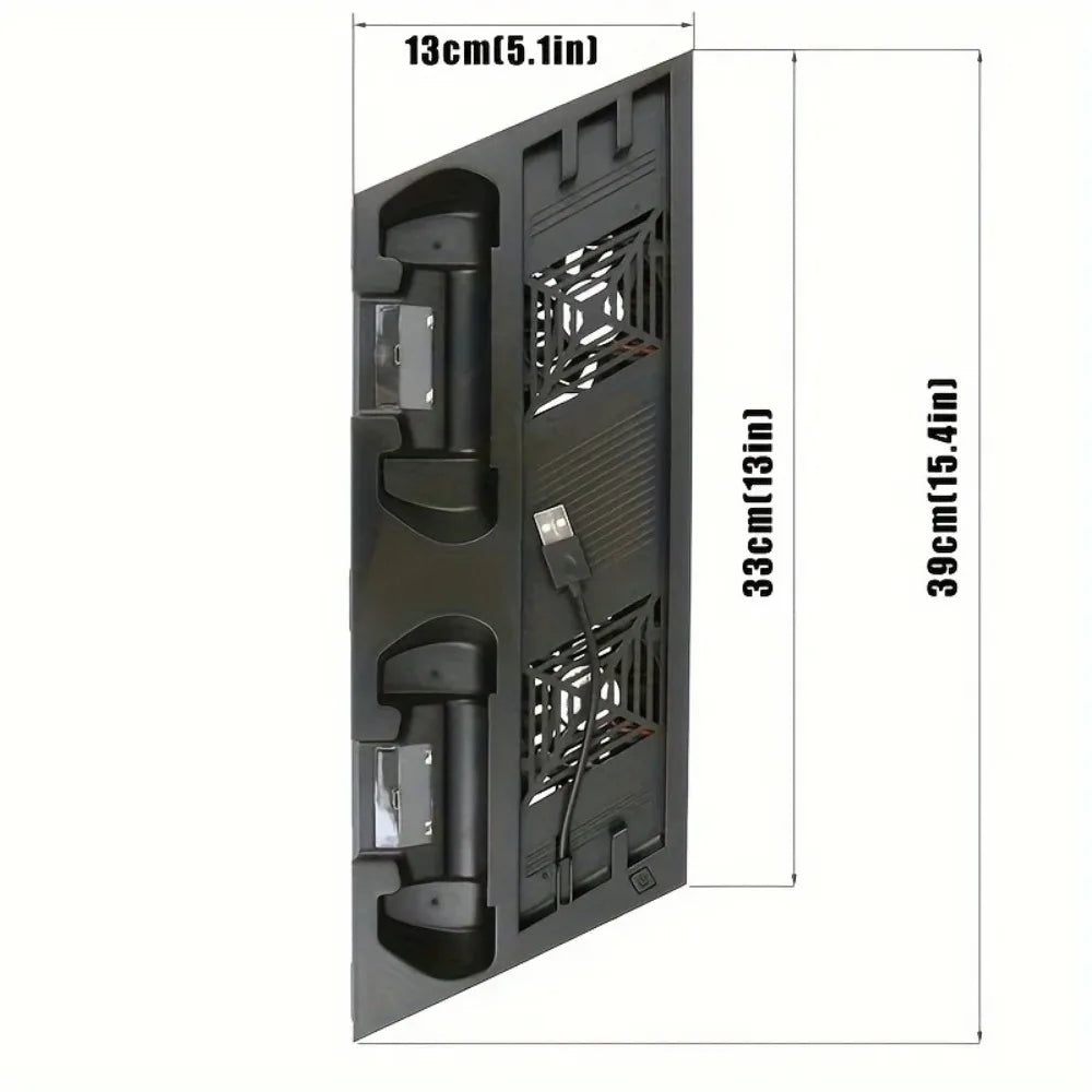 For PS4 Slim / Pro Vertical Cooling Stand Cooler & Dual Joystick USB Charging Station & 3 Extra HUB for Playstation 4 Slim Pro