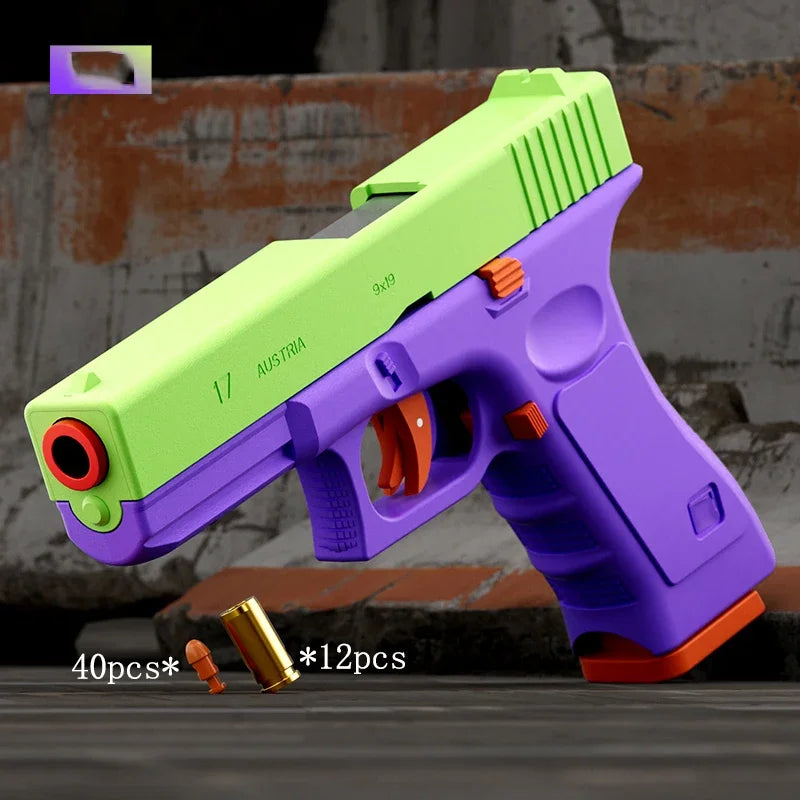 Pistol Gun Soft Bullet Gun With Blowback, Single Shot And Shell Ejcetion Capability, Blaster, Outdoor Sports Shooting Game