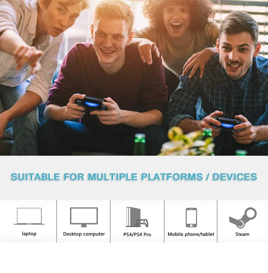 Wireless Game Controller For PlayStation 4/Slim/Pro/PS3 Console Computer PC Bluetooth Gamepad 6-axis Gyroscope Dual Vibration