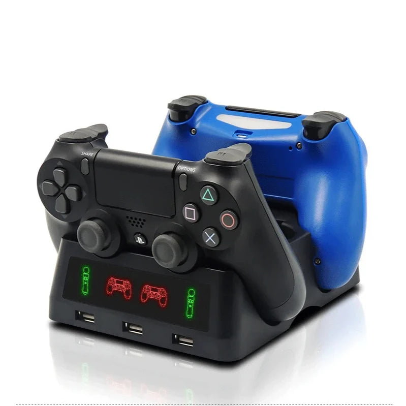 4 in 1 Desk Charger Dock Quad Charging Station for PS Move Motion and PS4 Controller Playstation 4 PS4 Slim PS4 Pro