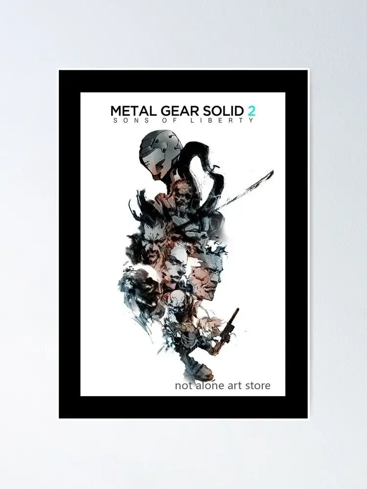 Metal Gear Solid Series Art Poster - Canvas Print Wall Decor for Game Enthusiasts