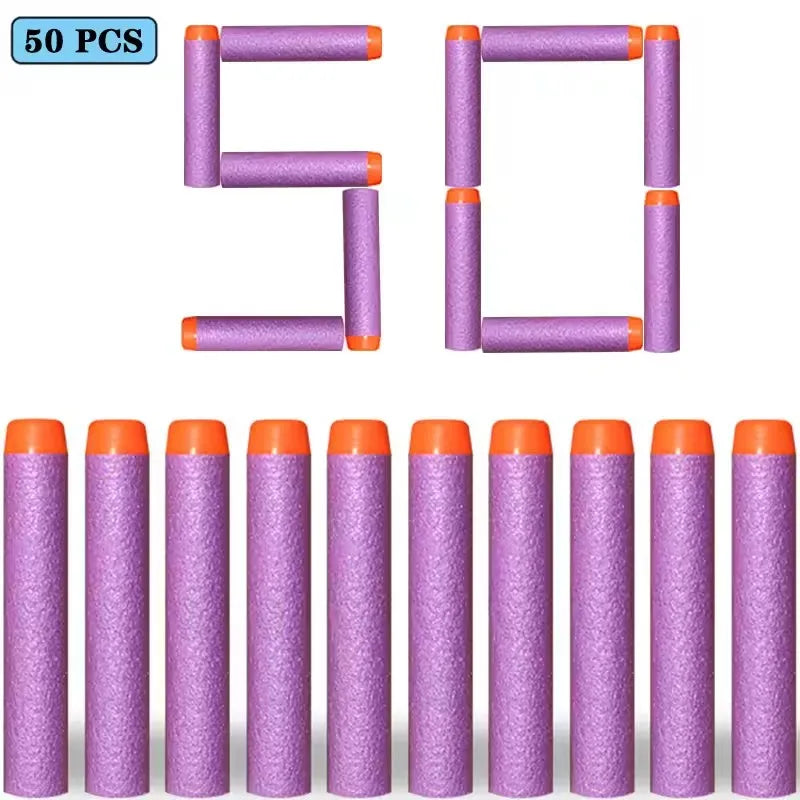 100/50pcs 7.2cm Refill Darts Bullets for Nerf N-Strike Elite Series Blasters Gun Soft Bullet Foam Guns Accessories Children Toy