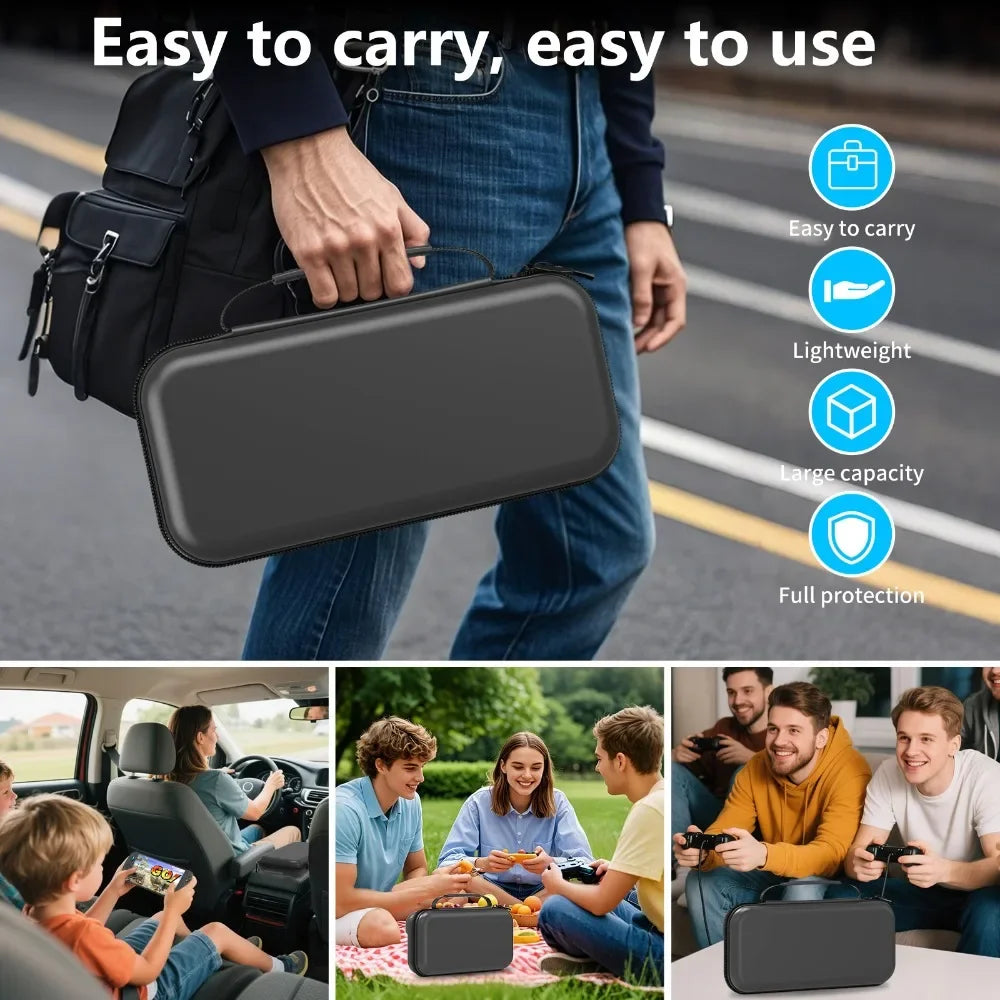 Comptible for Switch 2 Portable Lightweight and Large Capacity Waterproof Carrying Case Protected for Console Accessory