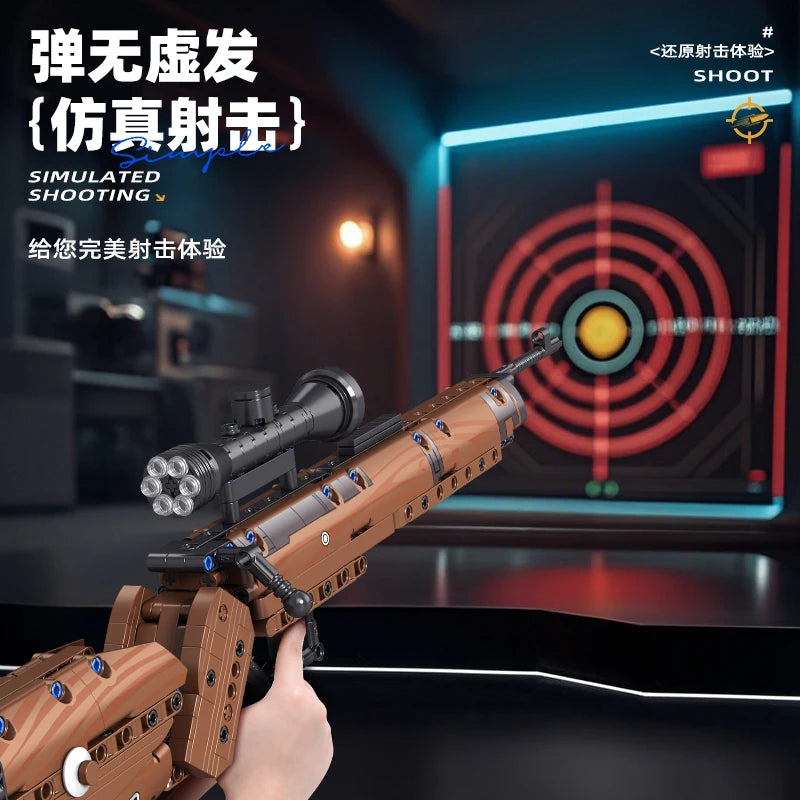 98K Assault Rifle Model Building Blocks Military Army Weapon Pistol Building Block Imitation Gun Brick Toy for Boys Kids Gift