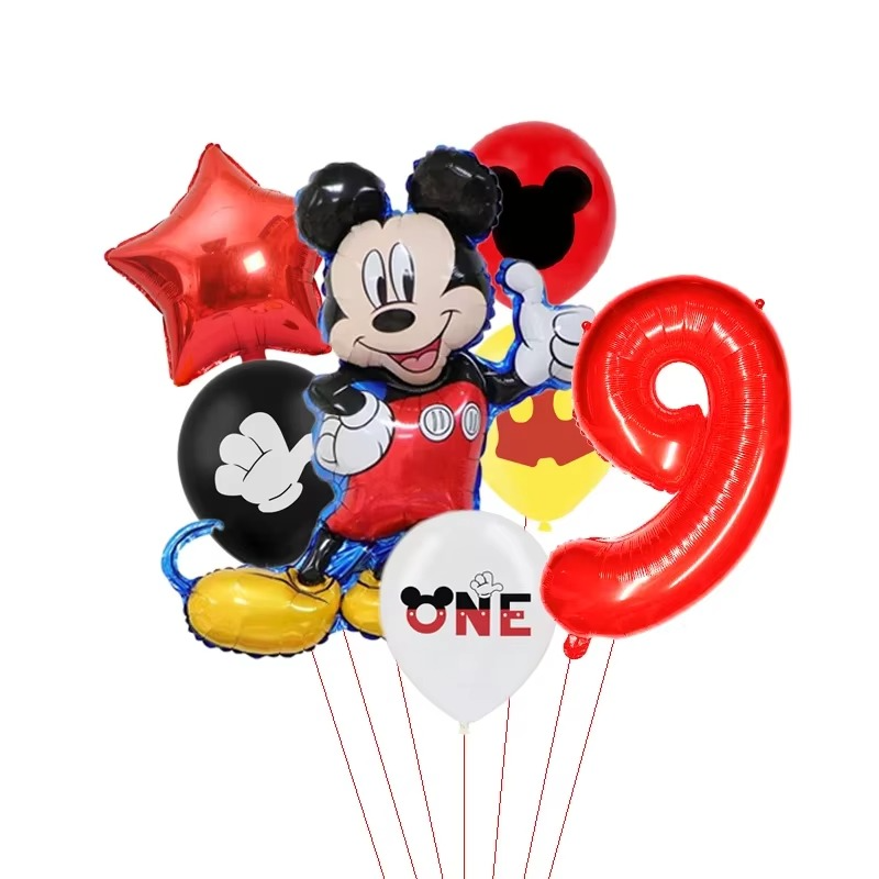 Set 7 Palloncini di Mickey Mouse - Ideale per Feste di Compleanno