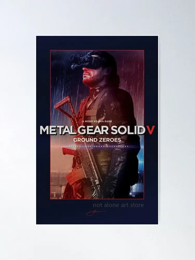 Metal Gear Solid Series Art Poster - Canvas Print Wall Decor for Game Enthusiasts