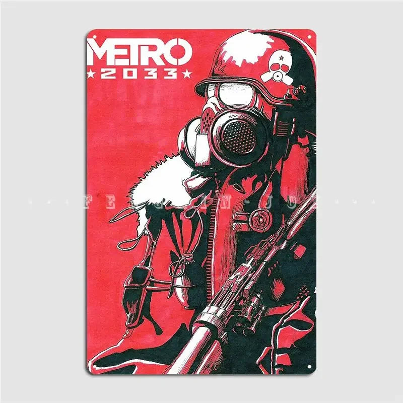 Metro 2033 Metal Sign Cinema Living Room Pub Garage Printing Mural Painting Tin Sign Poster