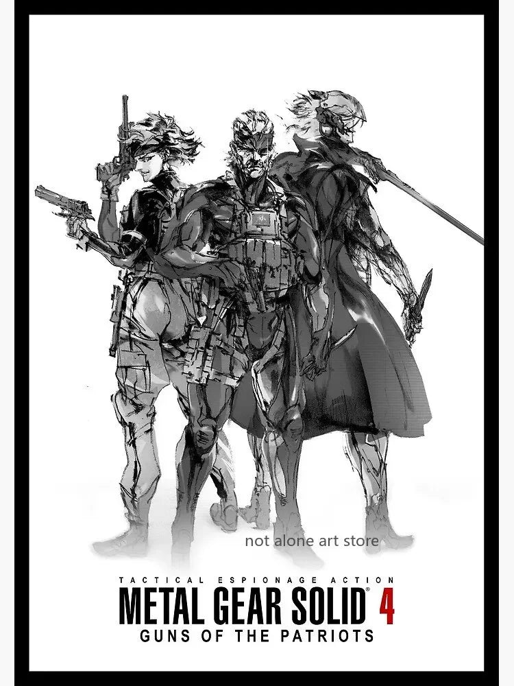 Metal Gear Solid Series Art Poster - Canvas Print Wall Decor for Game Enthusiasts