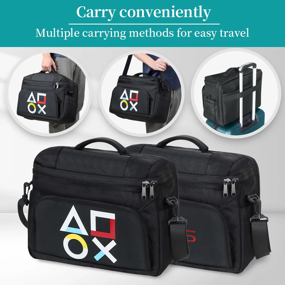 Travelling Carrying Case for PS5 Slim/Pro Portable Protective Shoulder Bag for PS5 Disk/Digital Edition Accessories