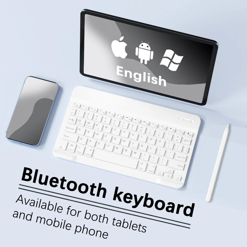 Wireless Bluetooth-compatible Keyboard For Android iOS Tablet Ultra-Thin 78 Keys Rechargeable Portable Compact Design for iPad