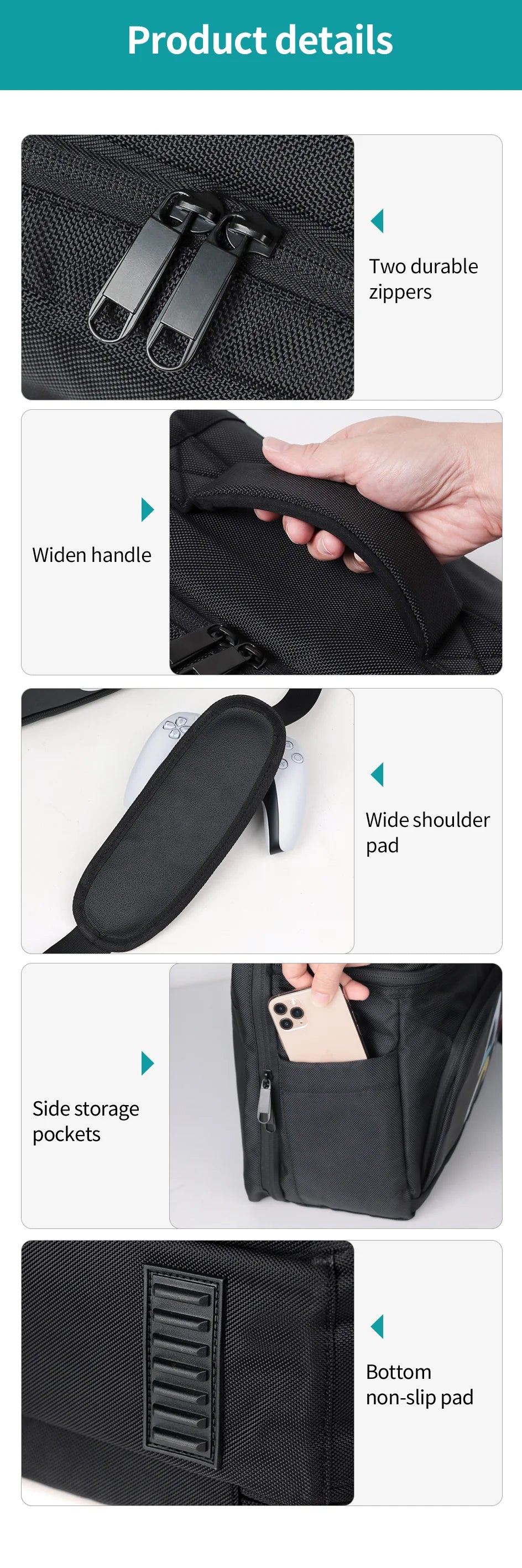 Travelling Carrying Case for PS5 Slim/Pro Portable Protective Shoulder Bag for PS5 Disk/Digital Edition Accessories