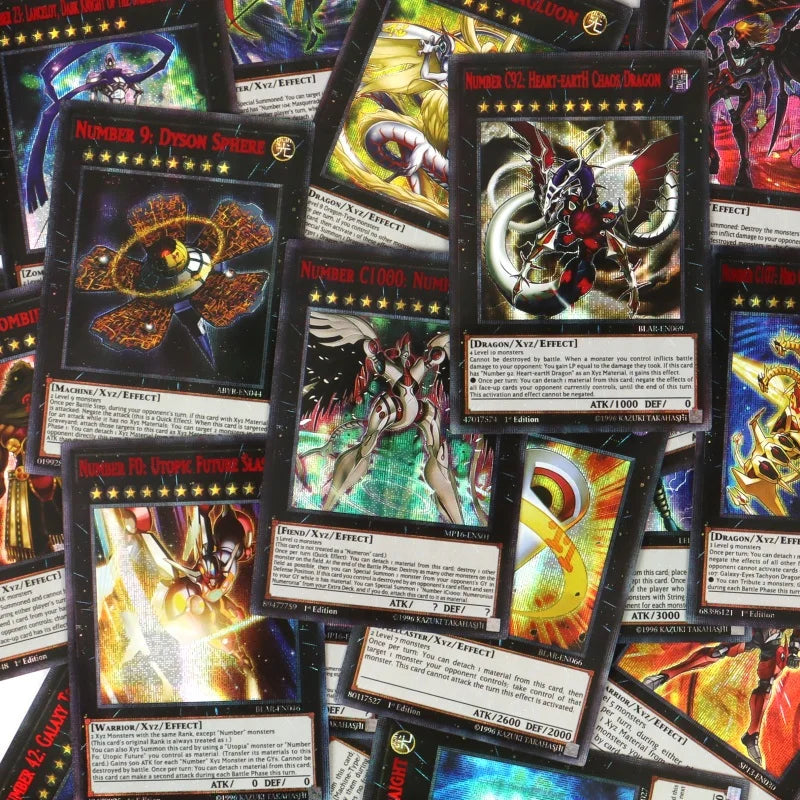 66-148PCS Yugioh Cards with Tin Box Yu Gi Oh Card English Holographic Golden Letter Duel Links Game Card Blue Eyes Exodia