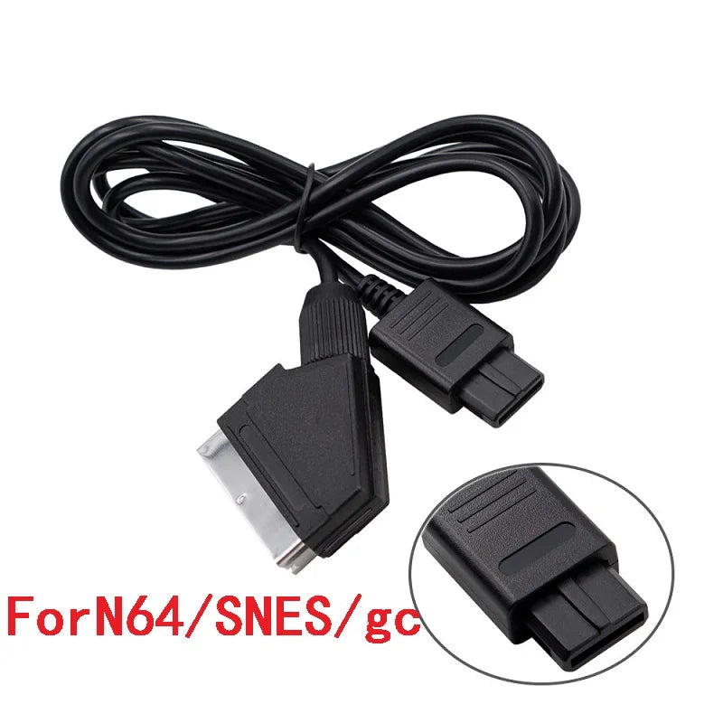 1.8m RGB Scart Cable For PS2/PS1/PS3/SEGA Mega Drive1/MD2/DC Dreamcast/Saturn/XBOX/XBOX 360 Retro Video Game Consoels