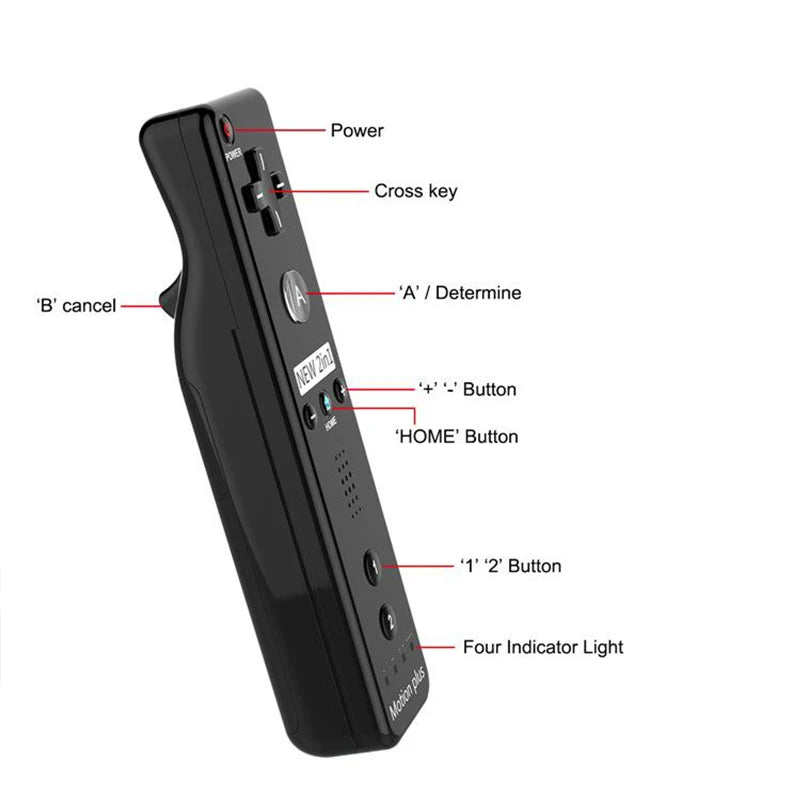 Wireless Remote Controller For Wii Nunchuck with Motion Plus Wireless Gamepad For  Wii Console Joystick Joypad