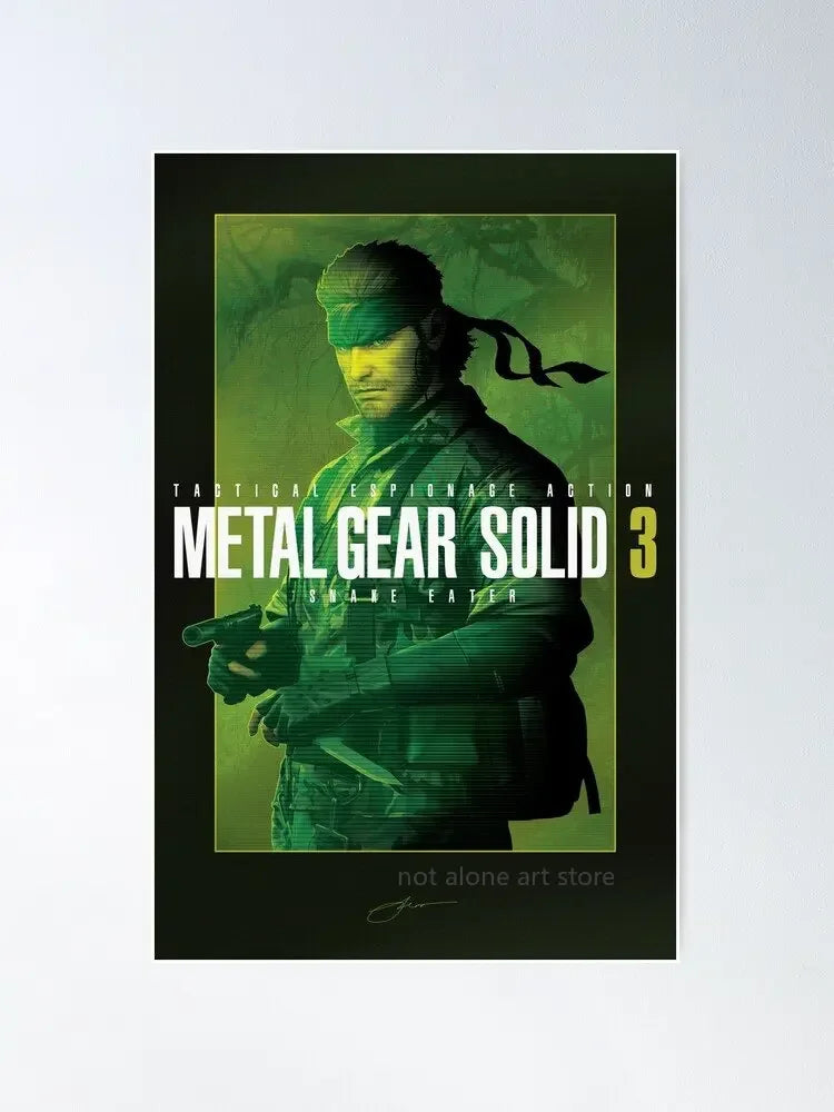 Metal Gear Solid Series Art Poster - Canvas Print Wall Decor for Game Enthusiasts