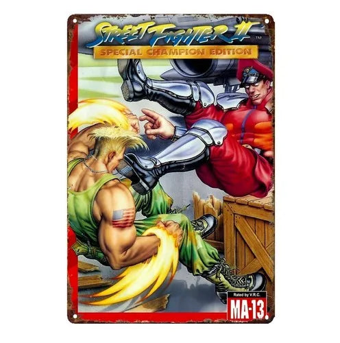 2 Retro Video Game Metal Poster Tin Sign 20*30cm