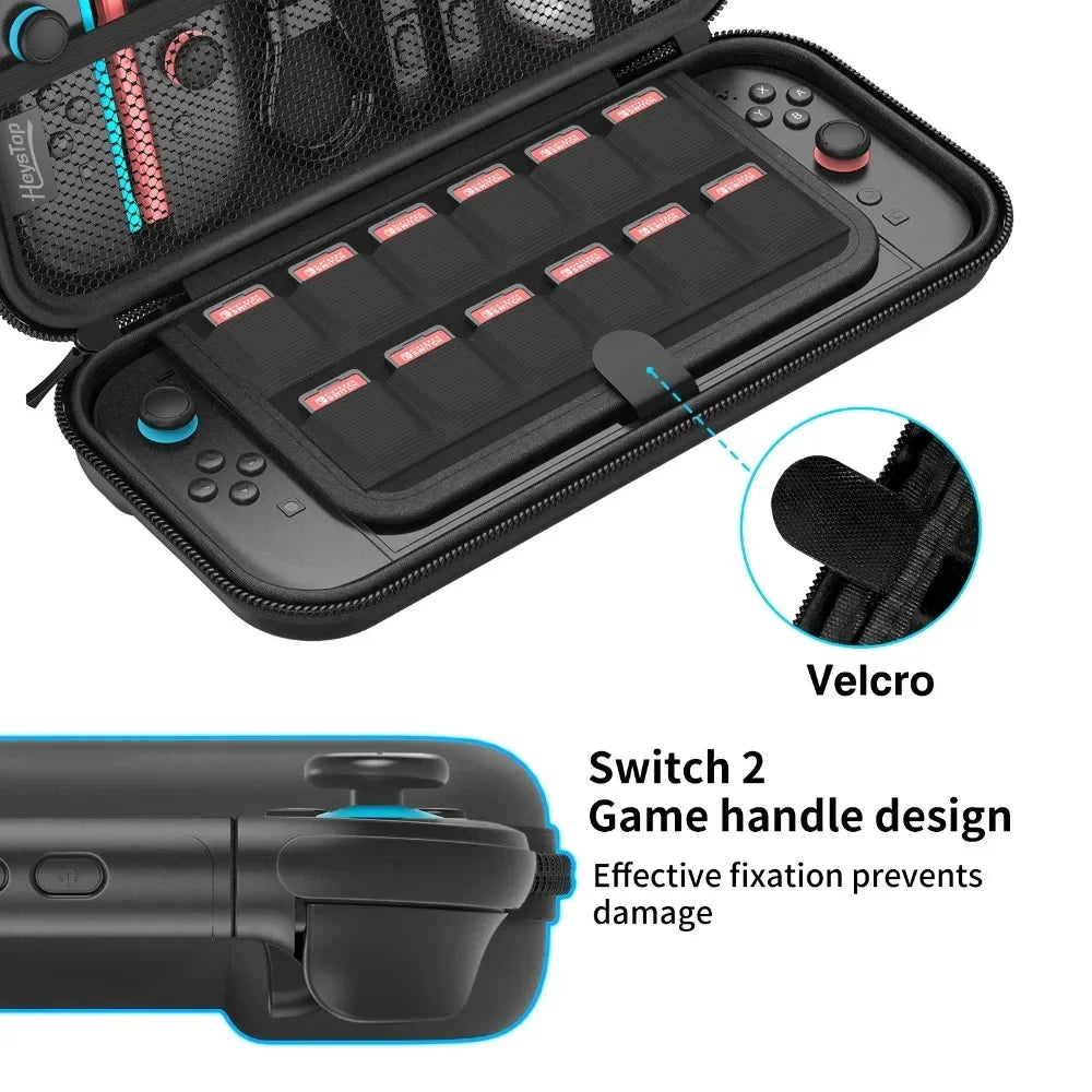 Comptible for Switch 2 Portable Lightweight and Large Capacity Waterproof Carrying Case Protected for Console Accessory