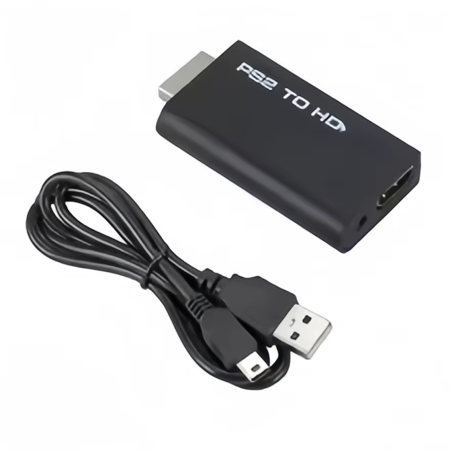 Convertitore da PS2 a HDMI 1080P - Adattatore Full HD con jack audio da 3,5 mm per PlayStation 2, supporta 480i/480p/576p e tutte le modalità display