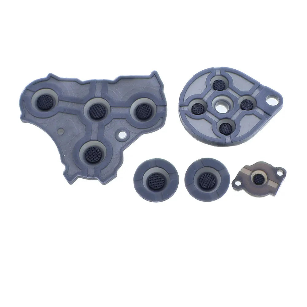 Full Set Button For GameCube NGC Gamepad Power ON OFF Key  A B X Y L R D Pads Mod Kit Silicone Pads Rubber Conductive Button