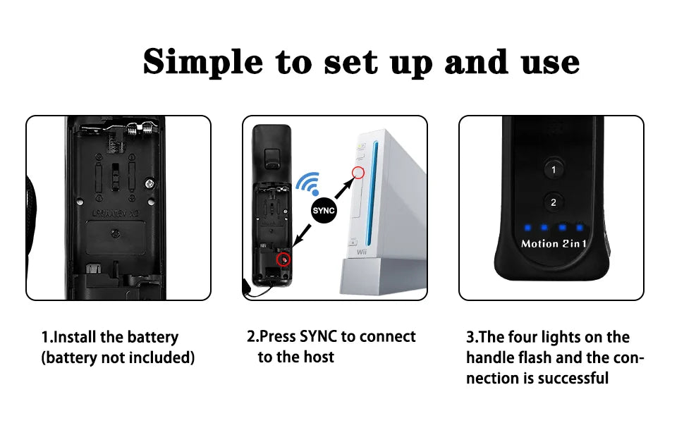 STORM WYRM Controllers Compatible for wii and Wii U with Built in Motion Plus,Controller with Silicone Case and Wrist WU001