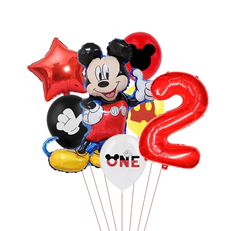 Set 7 Palloncini di Mickey Mouse - Ideale per Feste di Compleanno