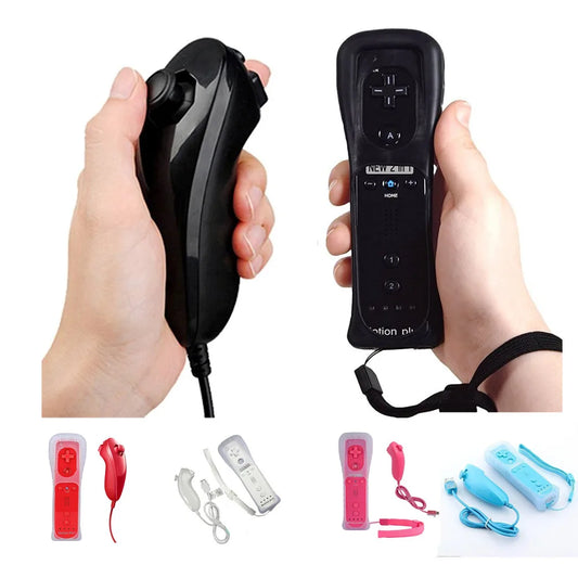 STORM WYRM Controllers Compatible for wii and Wii U with Built in Motion Plus,Controller with Silicone Case and Wrist WU001