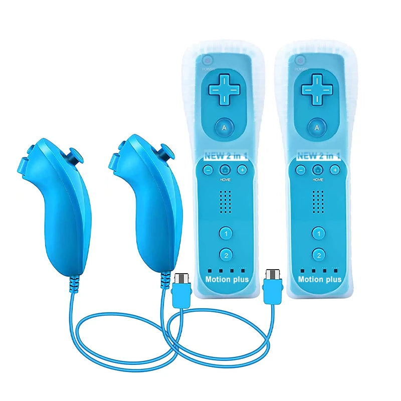 1 Set/2 Set Remote Controller with Nunchuck Controller for Wii Games Control for Wii Console Wireless Gamepad with Motion Plus