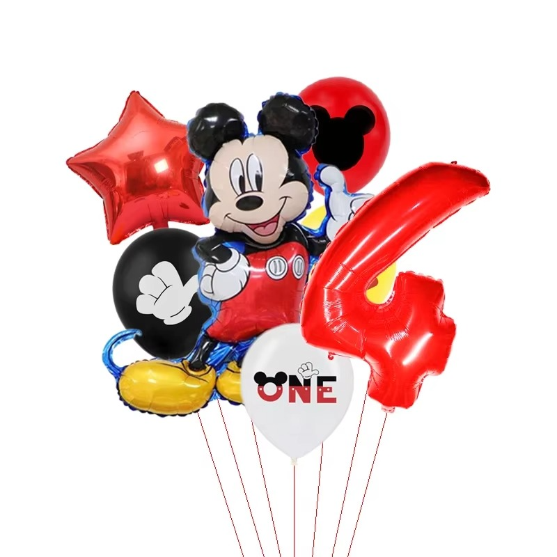 Set 7 Palloncini di Mickey Mouse - Ideale per Feste di Compleanno