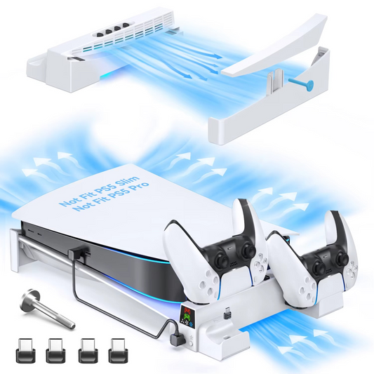 Stazione di Raffreddamento Silenziosa e Supporto per PlayStation 5