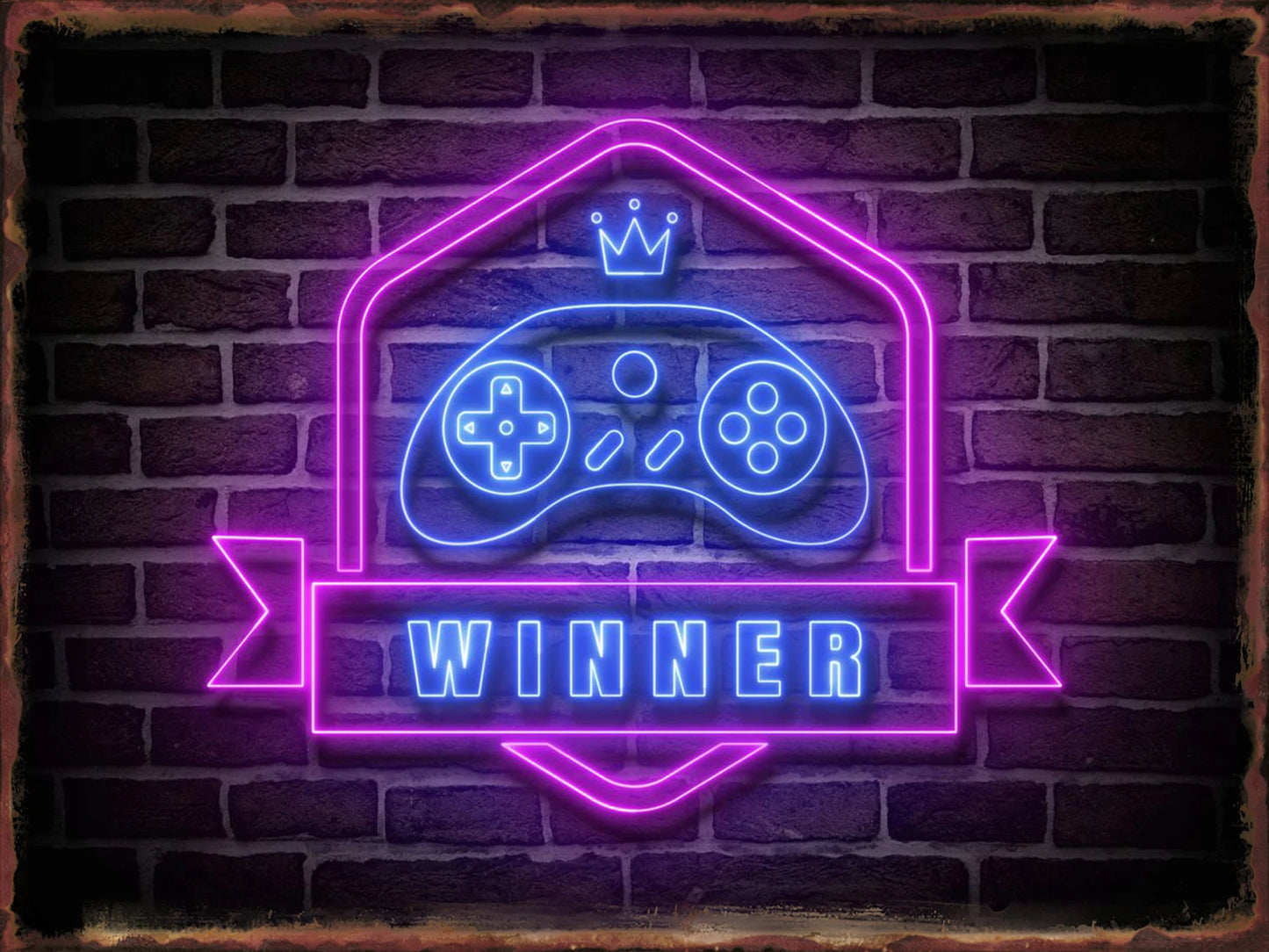 Neon Game Metal Tin Sign Gamer Room Poster Electronic Arena Wall Decor Internet Bar Plaque Gamepad Iron Plate Painted Home Mural