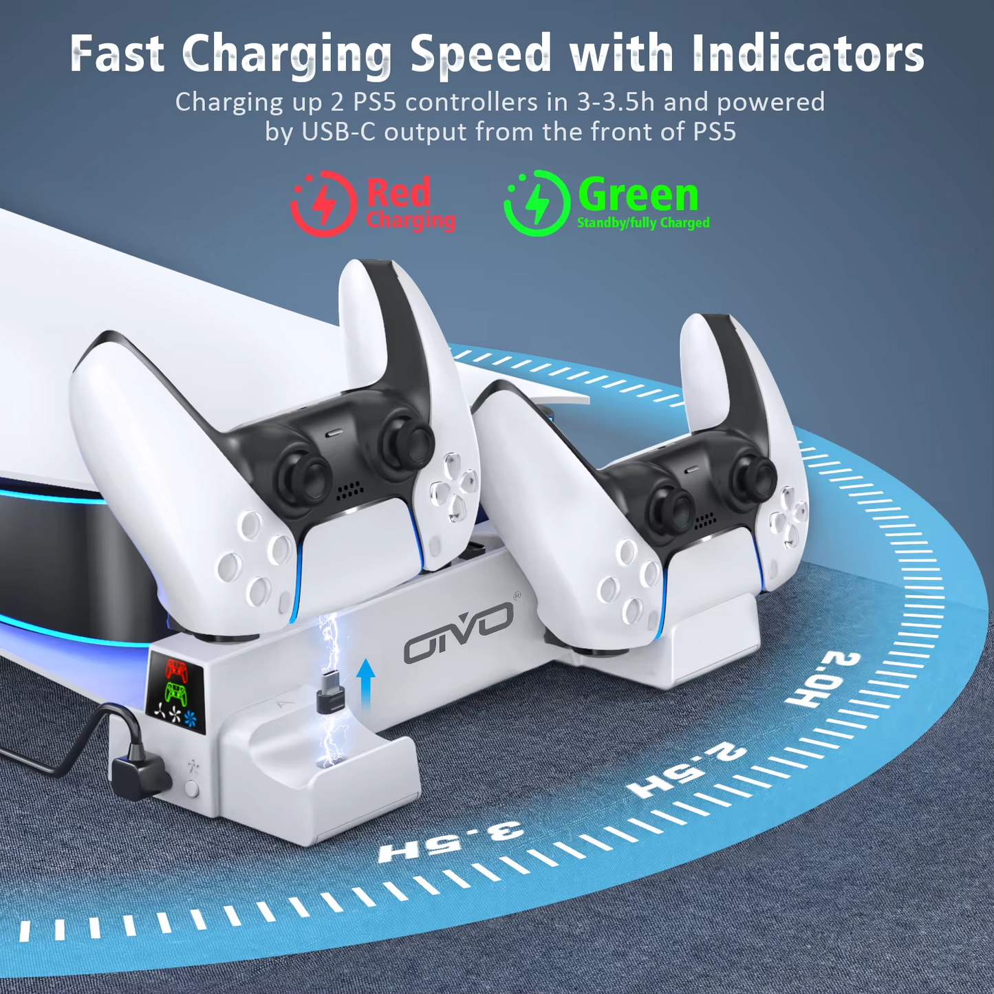 Stazione di Raffreddamento Silenziosa e Supporto per PlayStation 5