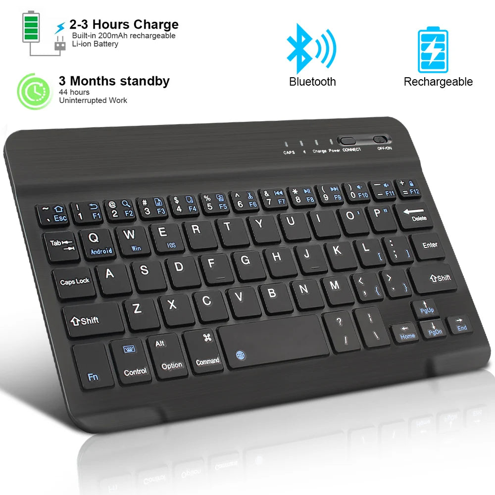 Mini Bluetooth Keyboard RGB Wireless Keyboard 10 inch Backlit Keyboard Backlight Touchpad Keyboard for IOS Android Windows iPad