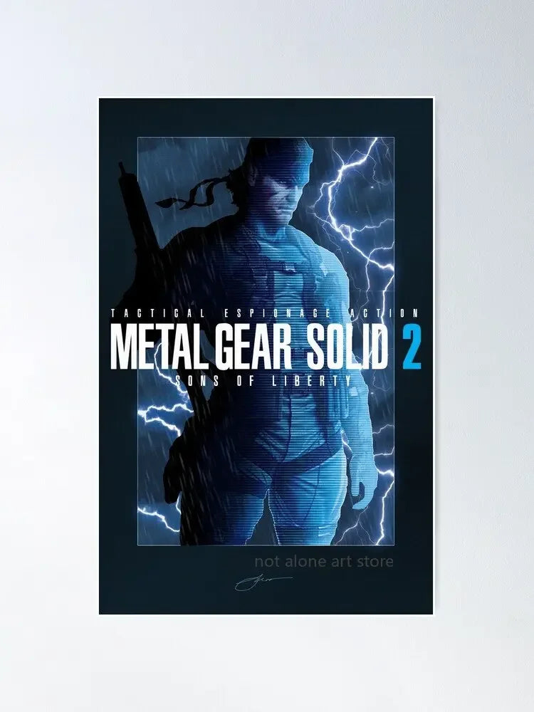 Metal Gear Solid Series Art Poster - Canvas Print Wall Decor for Game Enthusiasts