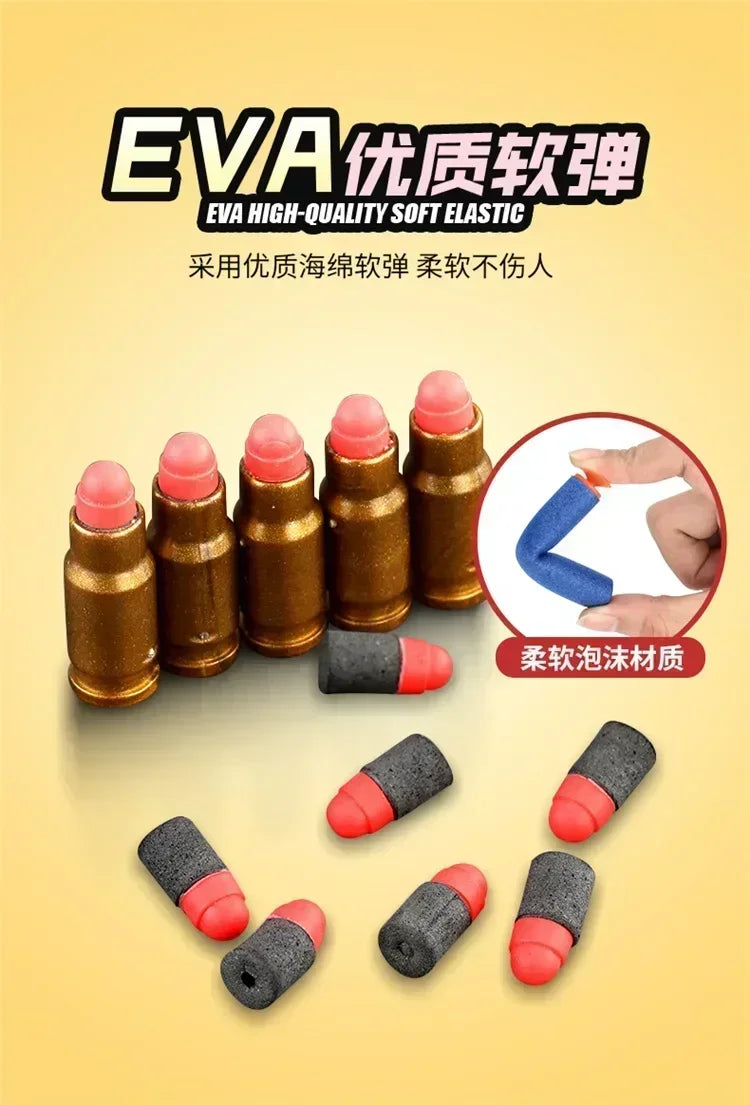 M1911 Bullet Toy Gun for Kids Outdoor Glock Rock Soft Bullet Gun Toy Throwing Case!110021