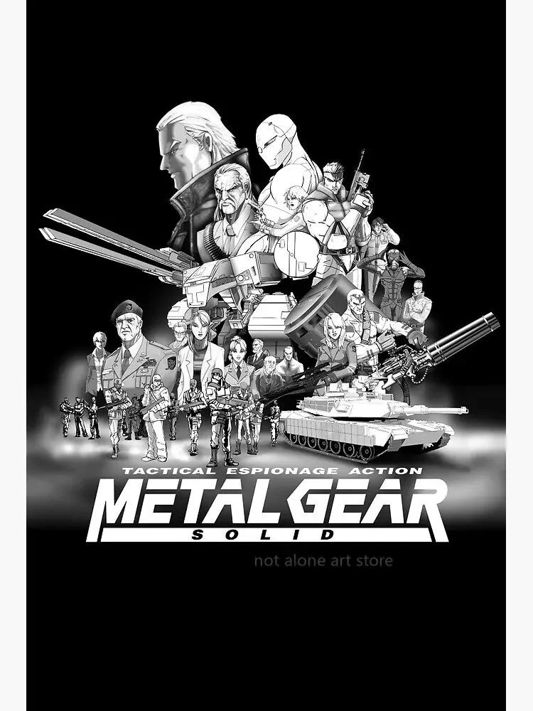 Metal Gear Solid Series Art Poster - Canvas Print Wall Decor for Game Enthusiasts