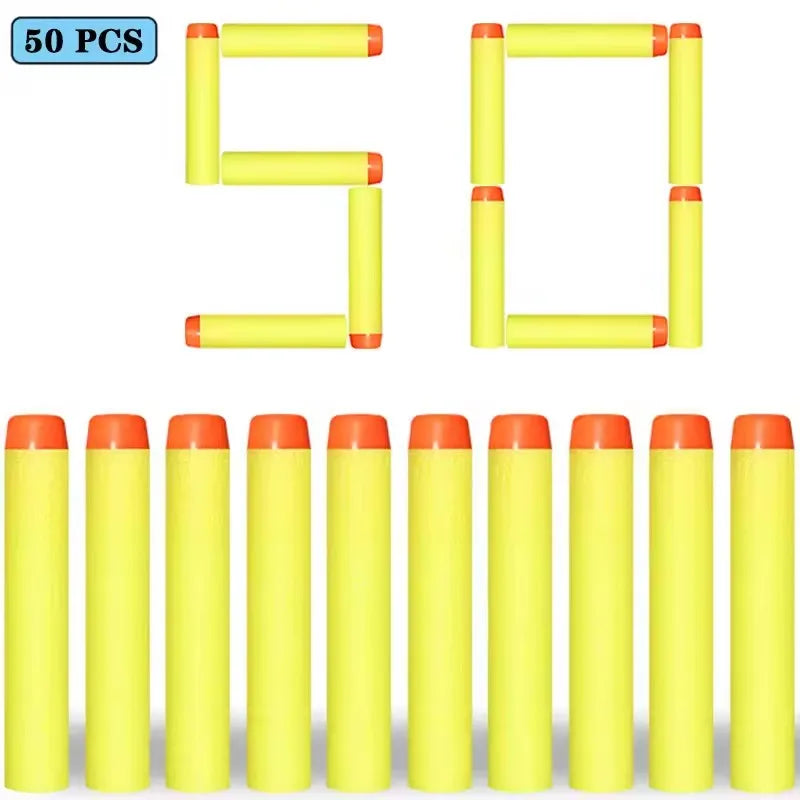 100/50pcs 7.2cm Refill Darts Bullets for Nerf N-Strike Elite Series Blasters Gun Soft Bullet Foam Guns Accessories Children Toy