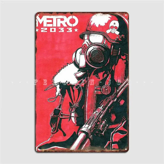 Metro 2033 Metal Sign Cinema Living Room Pub Garage Printing Mural Painting Tin Sign Poster