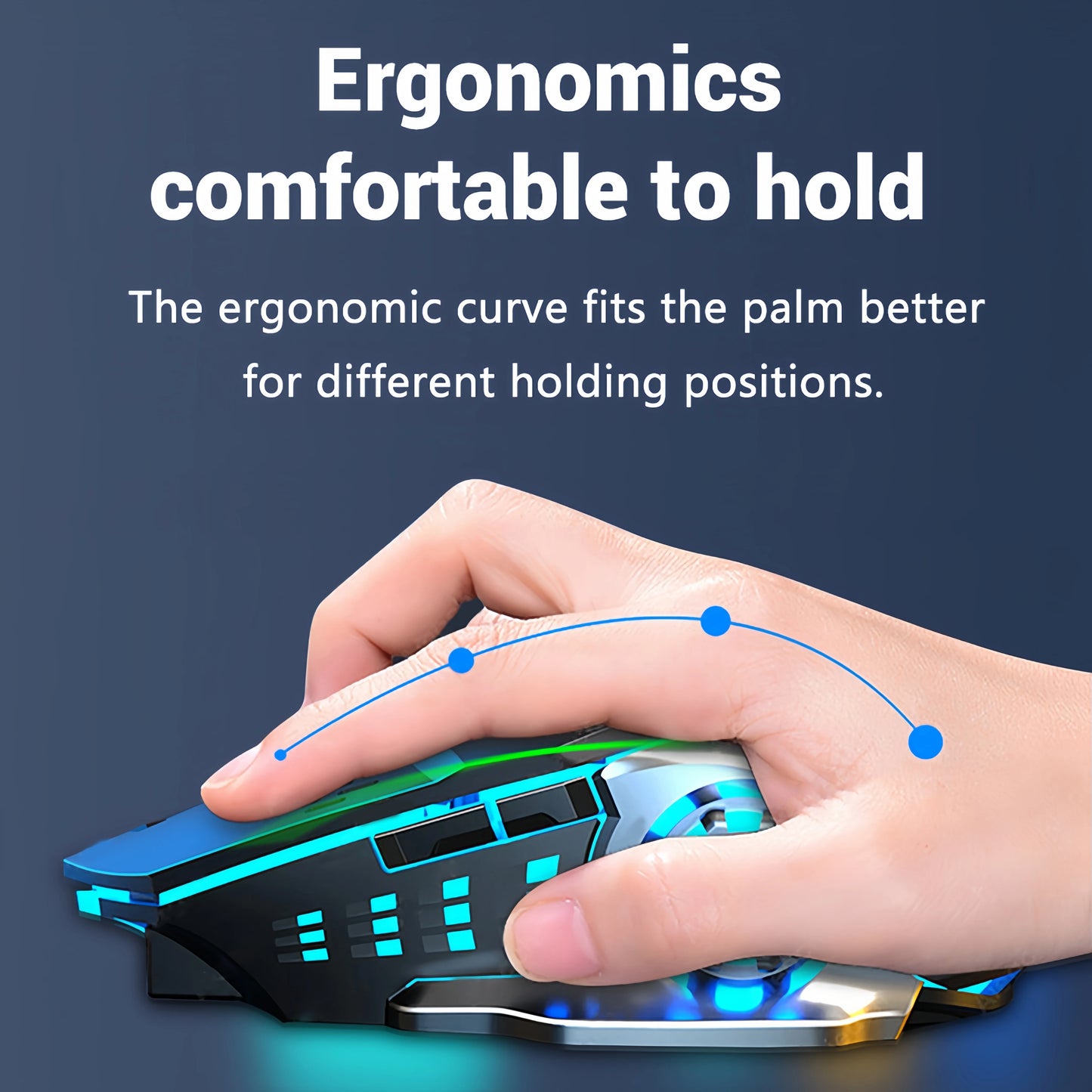 RGB Dual-Mode Bluetooth 5.2 Mouse 2.4G Wireless Mouse Gaming Mouse Rechargeable Silent Mouse 3600 DPI Mouse Mice for Laptop