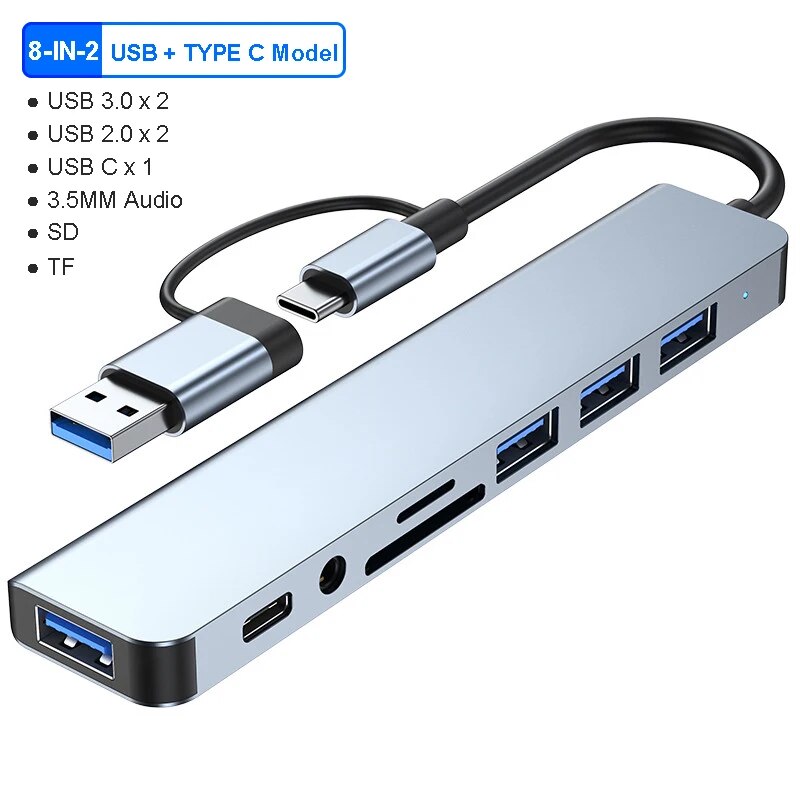 Multi usb prese con lettore di memoria